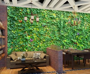 Revêtement mural effet 3D mur végétal
