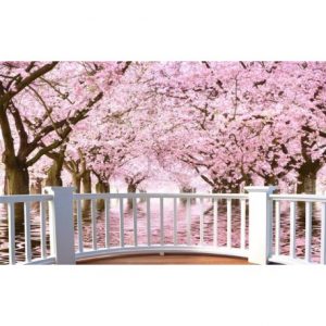 Revêtement mural en papier peint cerisier du Japon